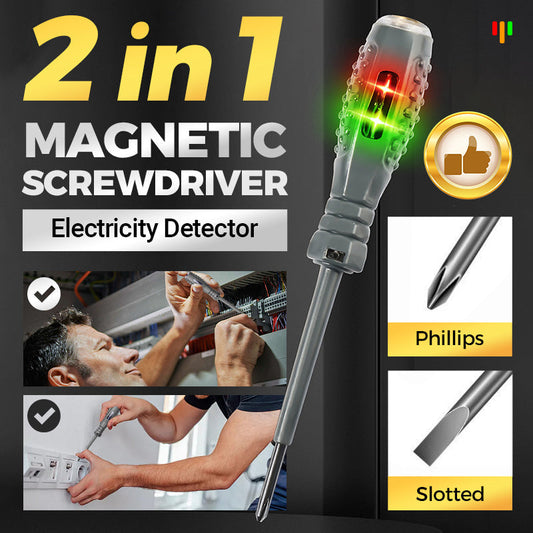 2-in-1-Schraubendreher mit starkem Drehmoment und Magnet, Stromdetektor
